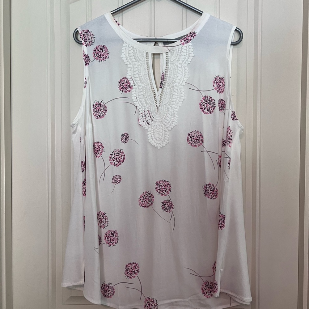 Stitch Fix Daniel Rainn Cream Relaxed Bib Collar Blouse